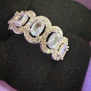 NWT AMETHYST ON RHODIUM Ring